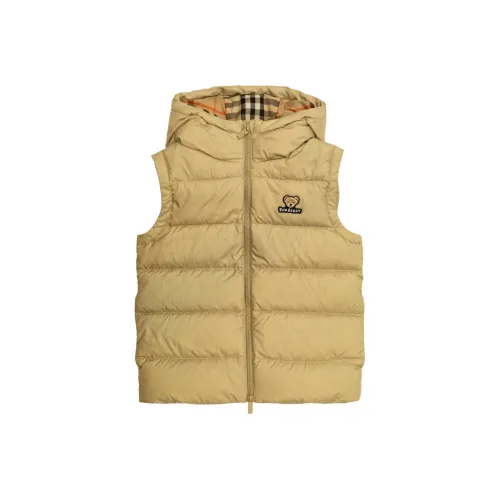 Burberry Бежевый Kids Пуховый жилет