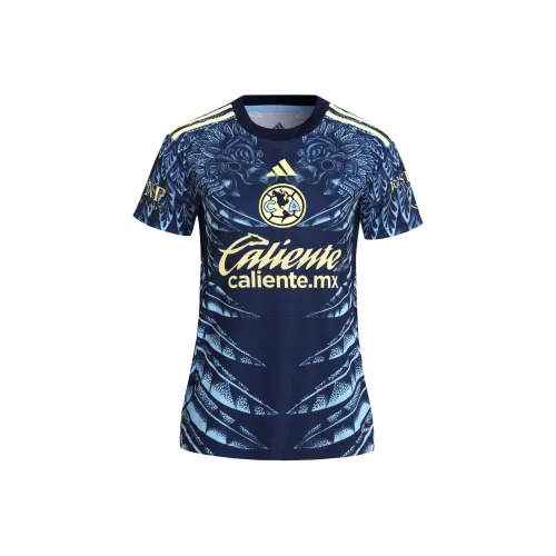 Adidas Морской синий Размер 2 Женские Футбольные Джерси