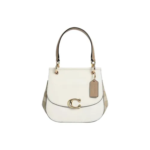 COACH Celia Коровья кожа Пэчворк Седло Сумка Сумка через плечо Сумка среднего размера Женская Светлый хаки