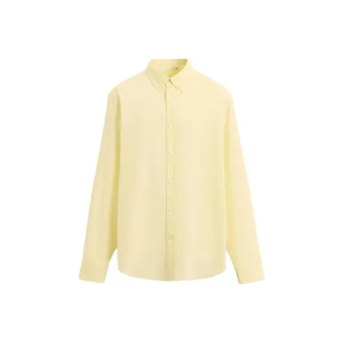 ZARA Светло-желтые мужские рубашки