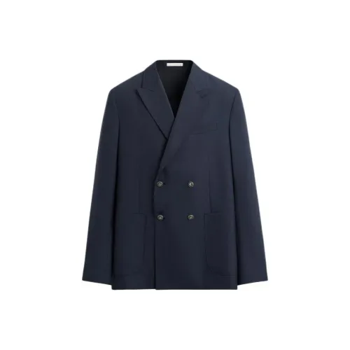 ZARA Морской синий Мужские Деловые костюмы