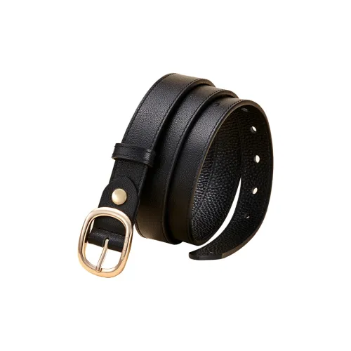 HLA Ремни из коровьей кожи женские черные 2,55 см