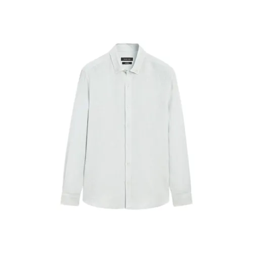 Massimo Dutti Озерно-голубой Мужские Рубашки