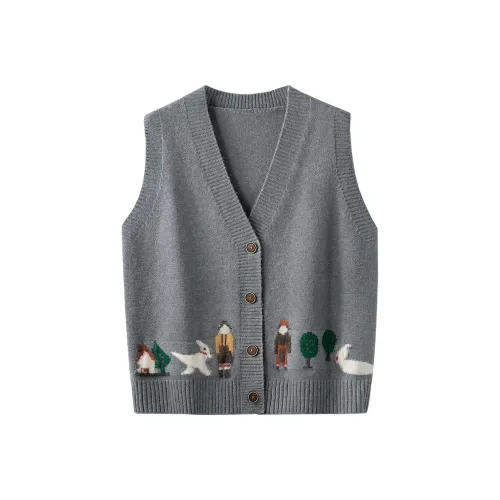 Cypress House Темно-серые Женские Жилеты