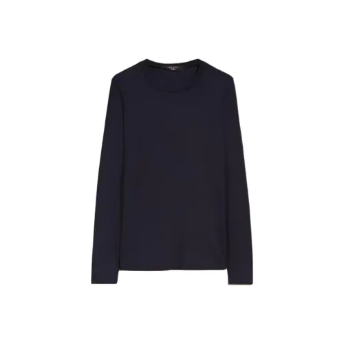 MaxMara Multie Коллекция Вискоза Джерси Рубашка Рубашка Женская Морской Синий