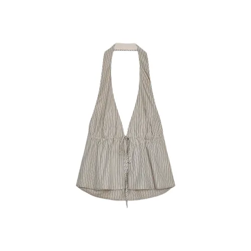 ZARA Коричневый/зеленый Женские Майки