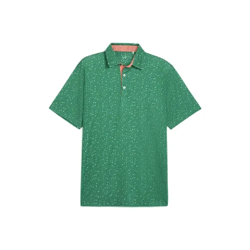 PUMA MATTR Темно-зеленый/Белый Мужская Поло