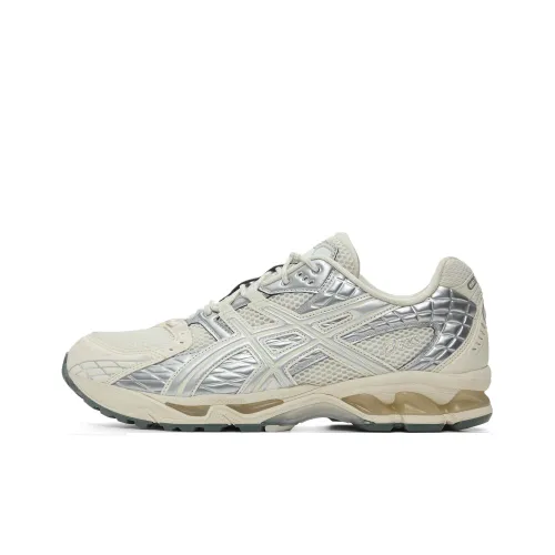 ASICS Gel Nimbus 10,1 Амортизация Поддержка Низкий Топ Повседневный Унисекс Кремовый Белый Серебряный