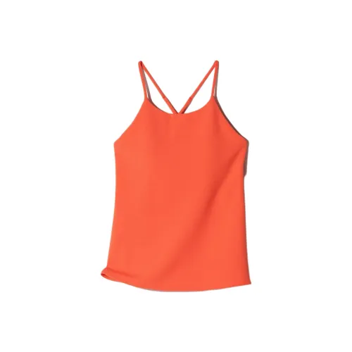 UNIQLO Топ на бретелях Женский Оранжевый Красный