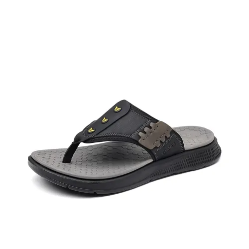CANUVEN Кожа Пэчворк Устойчивая к истиранию Быстросохнущая Шлепанцы Мужские