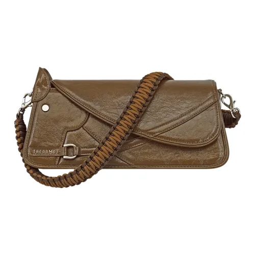 Great Dog and Black Horse Коровья кожа Подмышечный Сумка на плечо Средний Унисекс Коричневый OF The Temples