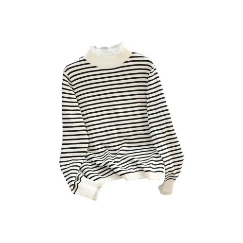 Cypress House Черно-белые полосы Женская трикотажная одежда