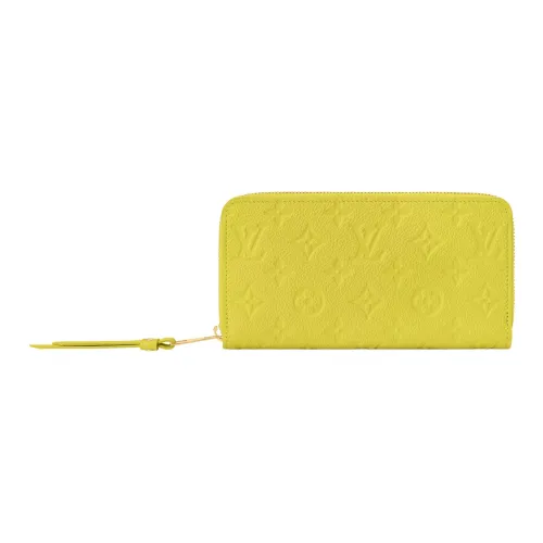 LOUIS VUITTON Zippy Коровья кожа Кошелек Женские Лимон