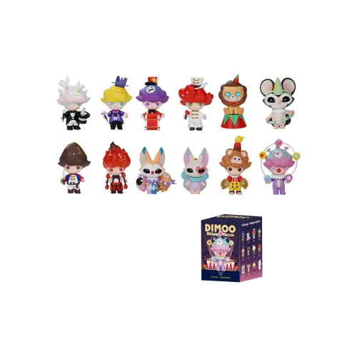 POP MART Dimoo Midnight Circus Коллекция Слепые коробки Один Mystery Коробка Целая коробка 12 шт