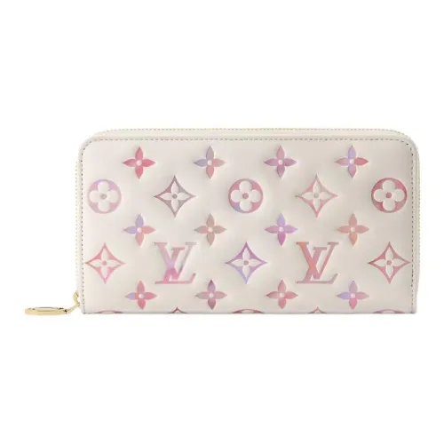 LOUIS VUITTON Zippy Sheepskin Wallet Women's Dreamy Beige
