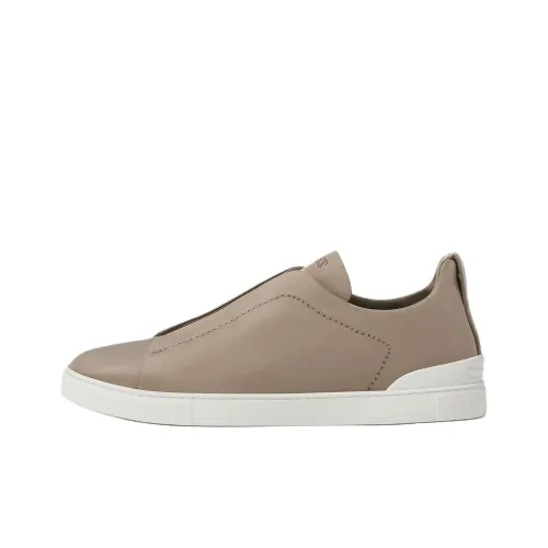 Ermenegildo Zegna Triple Stitch Скейтборд Кроссовки Низкие Топ Тауповый Мужской