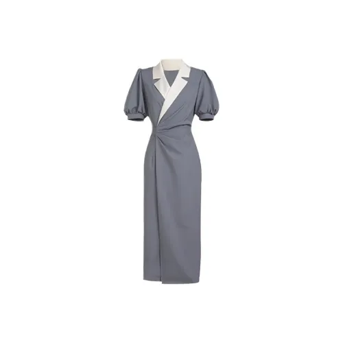 Leather Cat Короткий рукав платье женское