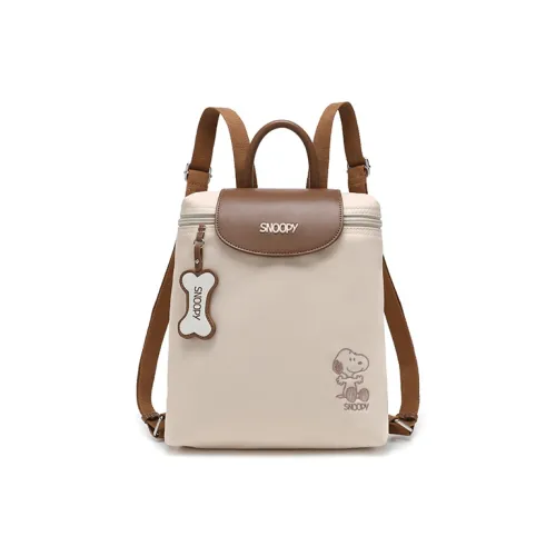 SNOOPY Oxford Backpack Regular Women's Apricot Brown