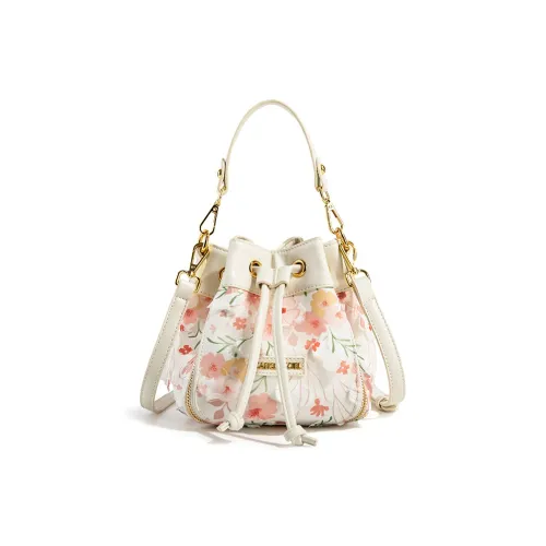 MACKJANICE ПУ (полиуретан) Сумка-ведро Сумка через плечо Сумка Обычная Женская Цветочная Розовая