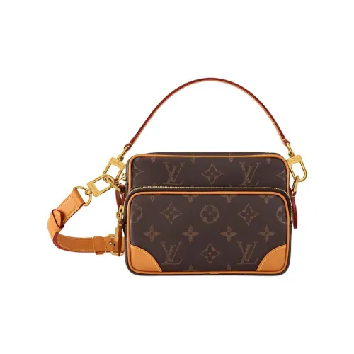 LOUIS VUITTON Сумка через плечо из телячьей кожи мужская коричневая