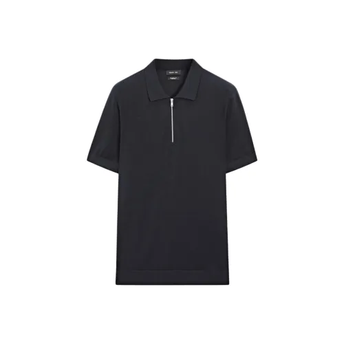 Massimo Dutti Мужская поло синего цвета