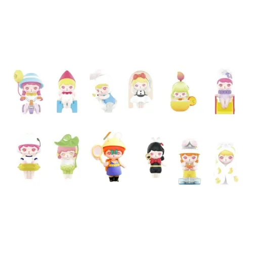 POP MART Кролик Childlike Коллекция Слепые коробки Один Mystery Коробка Целая коробка 12 шт