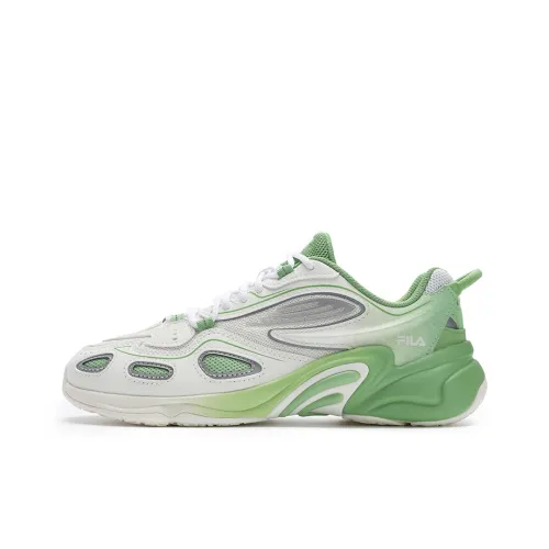 FILA Износостойкий Дышащий Покрытие Поддержка Беговые кроссовки Женские Слегка Белый Айвори Зеленый