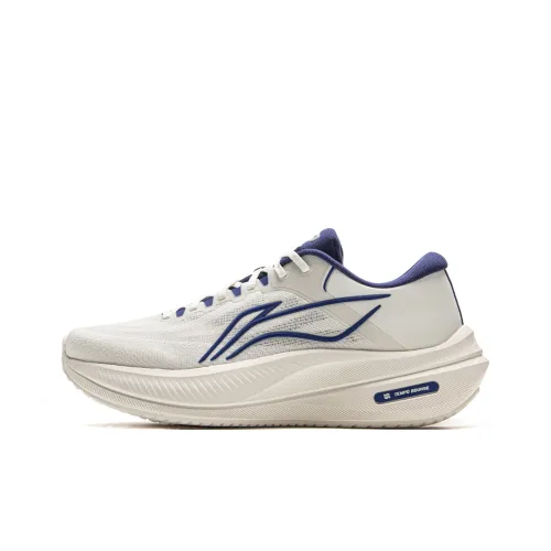 Подкладка Yueying 5 Амортизация Устойчивая к истиранию Дышащий Отскок Низкий Топ Лазурь Волна Технология Беговые кроссовки Мужской Айвори