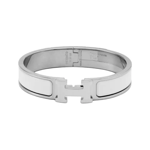 HERMES Металл Браслеты Унисекс Белый Серебряный