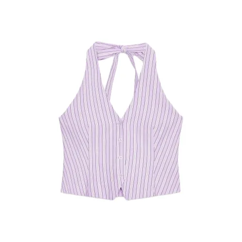 ZARA Розово-фиолетовые Женские Майки