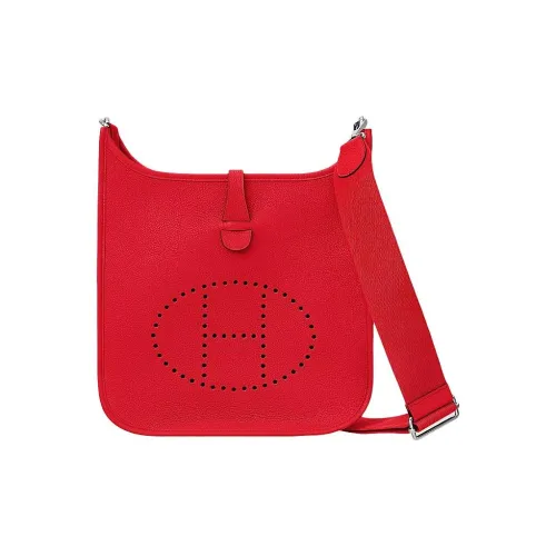 HERMES Evelyne Maurice Телячья кожа Сумка через плечо Женская S3 Rouge De Coeur Сердце Красный
