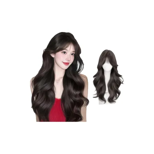 MUNINGFEI Нет Weave Волосы PIECES Полная Перука Женские Искусственные Волосы FLUFFY Высокий Топ Большая Волна Длинные Вьющиеся Волосы