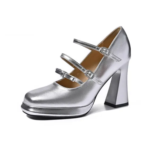 TATAYA Грубый каблук Мэри Джейн Женские обувь