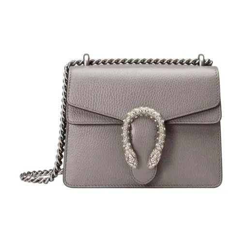 GUCCI Dionysus Кожа GOD OF Вино Сумка с цепочкой Сумка через плечо Мини Женские Серый