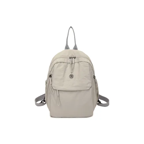 Vack Промытый Ткань Рюкзак Unisex Light Серый Черный Фиолетовый Хаки Зеленый