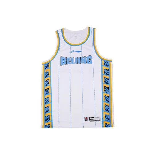 Подкладка CBA Collection Баскетбол Jersey 23 24 Сезон Beijing Команда Лига Edition Пустой Версия Мужской Белый