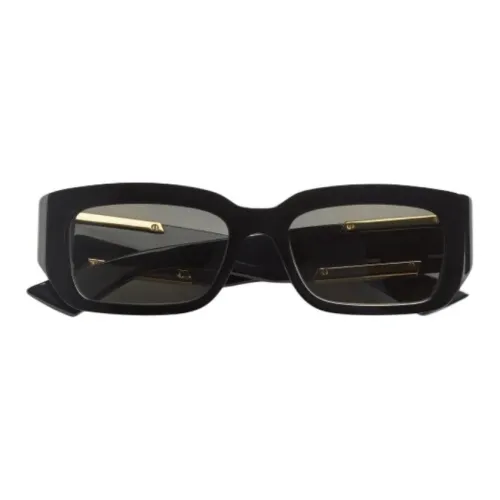 Bottega Veneta Nylon Rectangular Sunglasses Unisex Black Bottega Veneta Нейлон Прямоугольные Солнцезащитные очки Унисекс Черный