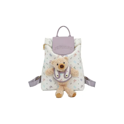 JANITINO ПУ (полиуретан) Рюкзак Женские Экрю