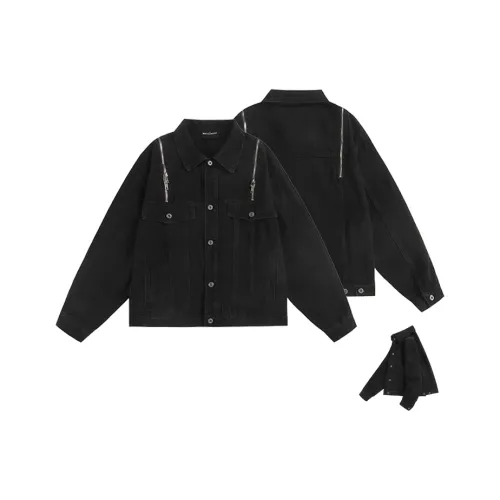 MAOQIAOYI Черный Унисекс Джинсовые куртки