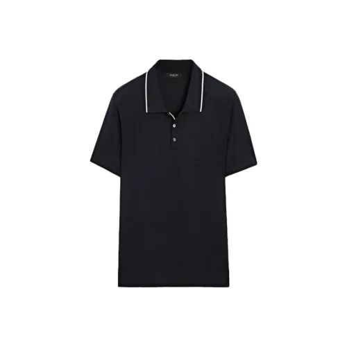 Massimo Dutti Мужская поло синего цвета