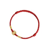 Браслет из монет с узором "бусы" из меди - Удача [Красный]