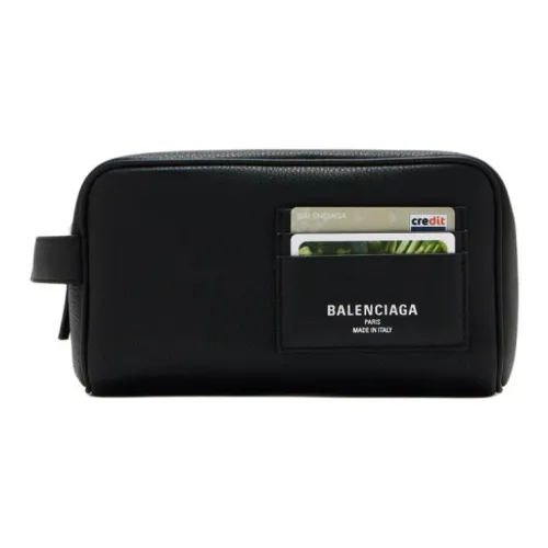 Balenciaga Кожа Туалетная сумка Мужская Черная
