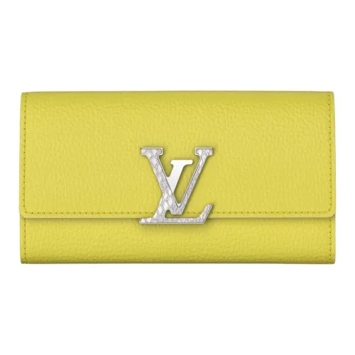 LOUIS VUITTON Capucines Коровья кожа Кошелек Женские Лимон