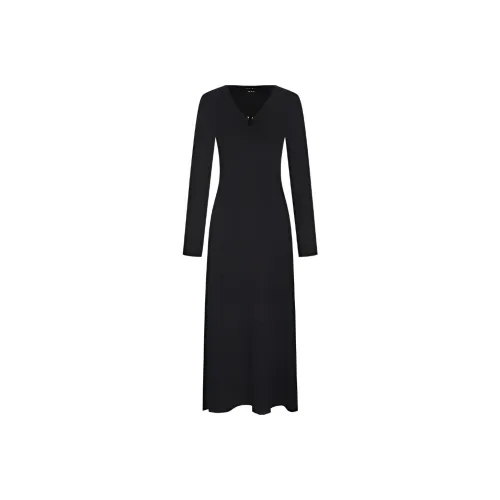 URBAN REVIVO Длинное платье с длинными рукавами женское