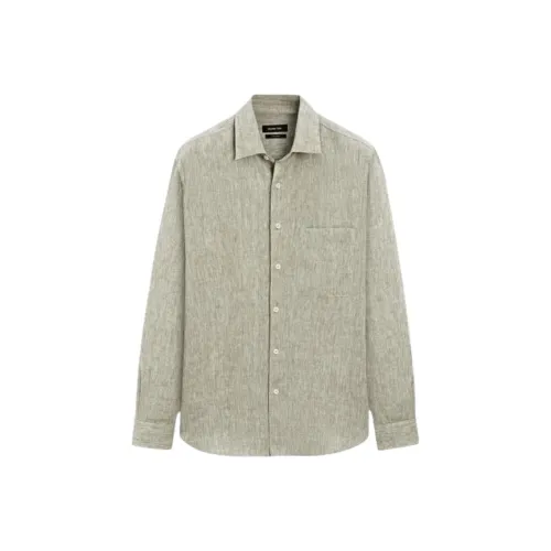Massimo Dutti Зеленые Мужские Рубашки