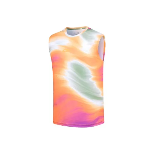 QIAODAN Светящийся Апельсин С принтом Мужские Майки