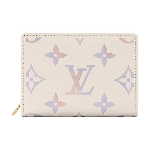 LOUIS VUITTON Кошелек из коровьей кожи унисекс бежевый