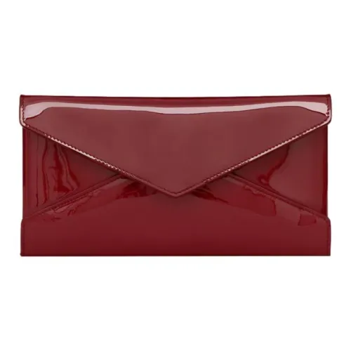 SAINT LAURENT Гладкая отделка кожа конверт сумка клатч женский красный