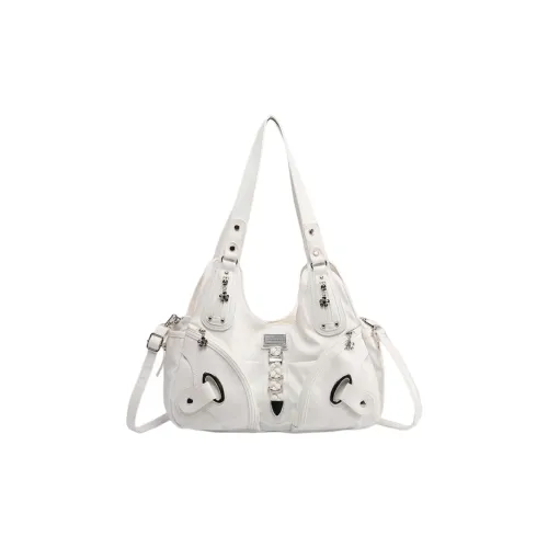 NATTY Artificial Leather Shoulder Bag Standard Unisex White NATTY Искусственная кожа Сумка через плечо Стандартная Унисекс Белый