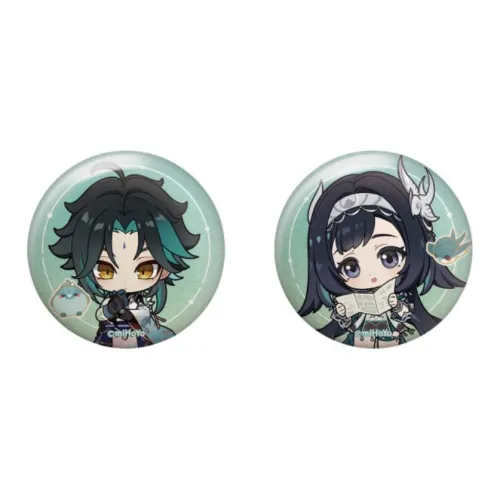 Оригинальный God Xiao Синий Инкстейн Коллаборация с Guizhou Тема Тиби Значки